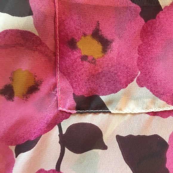 LUSH Pink Floral Collared Sleeveless Blouse Tank - Picture 5 of 12